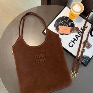 Miu Miu Brown Suede Tote Bag